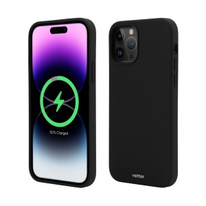 Husa iPhone 14 Pro, Clip-On Soft Touch Silk Series Mag Safe Compatible, Negru, disponibil pe thenx.net