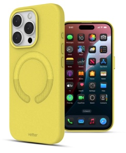 Huse iPhone 16 Pro, Clip-On Vegan Leather, Compatibil MagSafe, Candy Yellow - thenx.net_2
