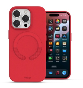 Huse iPhone 16 Pro, Clip-On Vegan Leather, Compatibil MagSafe, Crimson Red - thenx.net