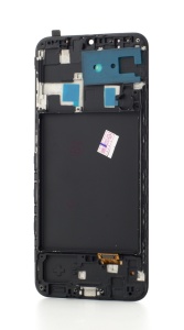 LCD Samsung Galaxy A20, A205, Negru + Rama - pentru înlocuirea ecranului, compatibil cu Samsung, disponibil pe thenx.net