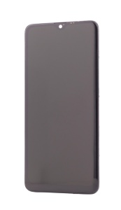 LCD Samsung Galaxy A20s, A207, Negru + Rama - pentru înlocuirea ecranului, compatibil cu Samsung, disponibil pe thenx.net
