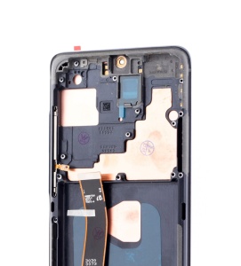 LCD Samsung Galaxy S20 Ultra, G988, Negru + Rama, [OLED] - pentru înlocuirea ecranului, compatibil cu Samsung, disponibil pe thenx.net