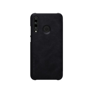 Husa Huawei Honor 20i, Honor 10i, Qin Leather Case, Negru, disponibil pe thenx.net