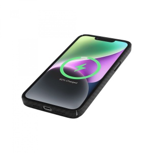 Husa iPhone 14, Clip-On Compatibil MagSafe, made from Aramid Fiber, Full Cover Kevlar, Negru - Img 5