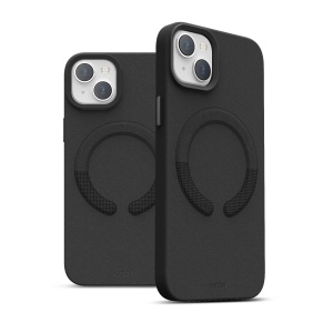 Husa iPhone 14 Plus, Clip-On Vegan Leather, Compatibil MagSafe, Negru, disponibil pe thenx.net