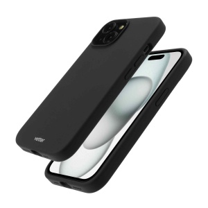 Husa iPhone 15, Clip-On Soft Touch Silk Series Mag Safe Compatible, Negru, disponibil pe thenx.net