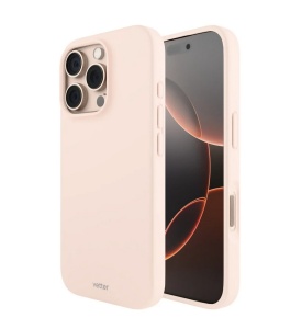 Huse iPhone 16 Pro Max, Clip-On Soft Touch Silk Series Compatibil MagSafe, Roz - thenx.net