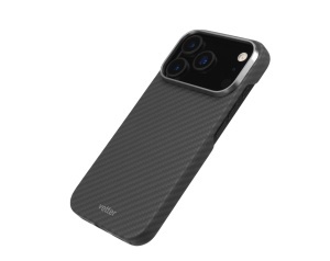 Husa iPhone 18 Pro Max, 17 Pro Max, Clip-On MagSafe Compatible, made from Aramid Fiber, Kevlar, Black - squaregsm.ro