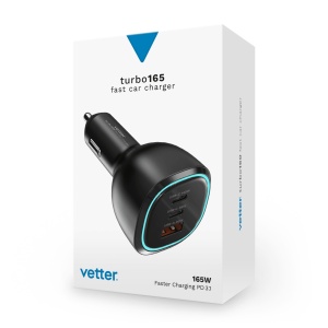 Incarcator turbo165, Super Fast Car Charger, 2 x USB-C PC3.1, 1xUSB-A QC3, 165W - Img 8