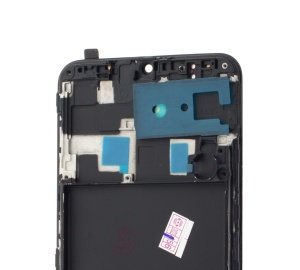 LCD Samsung Galaxy A20, A205, Negru + Rama - pentru înlocuirea ecranului, compatibil cu Samsung, disponibil pe thenx.net