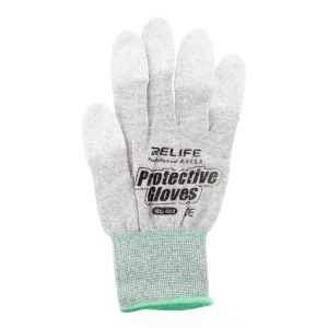 Relife Carbon Conductive Fibre Work Glove, Marime M – Manusi Antistatice pentru Reparatii Electronice
