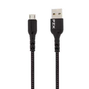 Cablu Micro USB PZX, 3A, V143, 1m, Negru, disponibil pe thenx.net