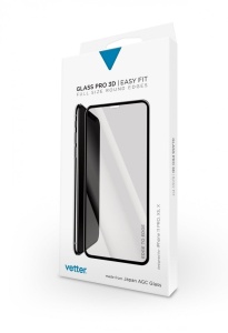 Folie iPhone 11 Pro, Folie iPhone Xs, X 3D Tempered Glass Easy Fit, Negru - Img 4