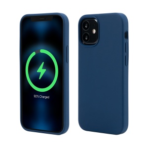 Husa iPhone 12 mini, Clip-On Soft Touch Silk Series Mag Safe Compatible, Blue