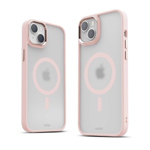 Husa iPhone 14, Clip-On Hybrid, Matt, Compatibil MagSafe, Roz, disponibil pe thenx.net