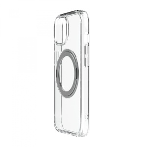 Husa iPhone 14 Plus, Clip-On Crystal Compatibil MagSafe, with 360 degree rotating stand, Transparent - Img 11