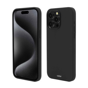 Husa iPhone 15 Pro, Clip-On Soft Touch Silk Series Mag Safe Compatible, Negru