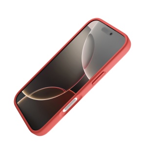 Husa iPhone 16 Pro, Clip-On Soft Touch Silk Series MagSafe Compatible, Red - thenx.net_1