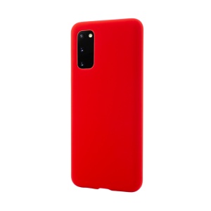 Husa Samsung Galaxy S20, Clip-On Soft Touch Silk Series, Rosu