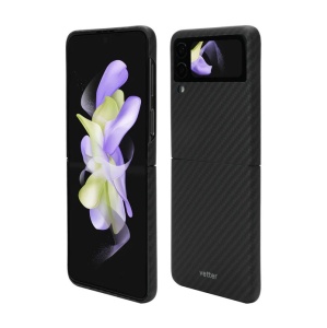 Husa Samsung Galaxy Z Flip4 5G, Clip-On, made from Aramid Fiber, Kevlar, Negru, compatibil cu Samsung, disponibil pe thenx.net
