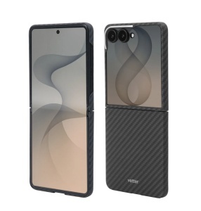 Husa Samsung Galaxy Z Flip8, Clip-On, made from Aramid Fiber, Kevlar, Black - squaregsm.ro
