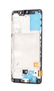 LCD Samsung Galaxy A41, A415, Negru + Rama, Incell, Small Glass - pentru înlocuirea ecranului, compatibil cu Samsung, disponibil pe thenx.net