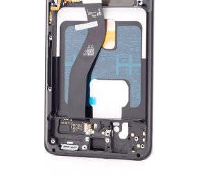 LCD Samsung Galaxy S21 Ultra 5G, G998, Negru + Rama, [OLED] - pentru înlocuirea ecranului, compatibil cu Samsung, disponibil pe thenx.net