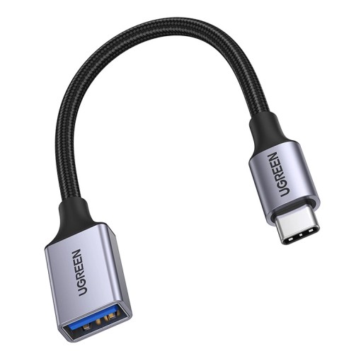Adaptor USB-C la USB 3.0 OTG UGREEN US378, 15cm (gri) 70889