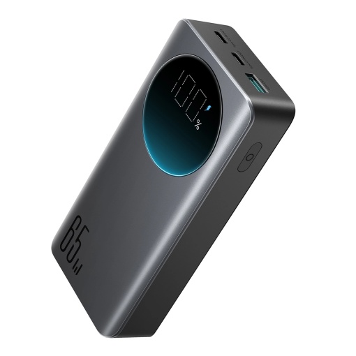 Baterie Externa Powerbank C+C+U Joyroom JR-PBF04 PD 65W 20000mAh, Afisaj Digital + Cablu USB-C 1.2m (Negru)