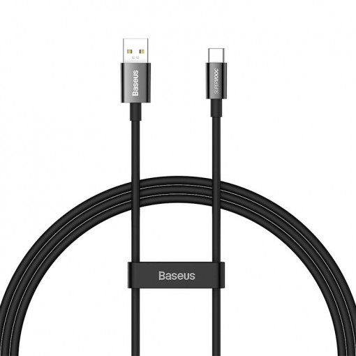 Cablu de date rapid Baseus Superior Series USB la USB-C, 65 W, PD, 2m (negru) CAYS001001