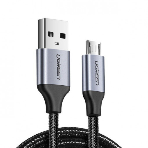 Cablu de date USB la Micro USB UGREEN US290 QC 3.0 2.4A 1m (negru) 60148