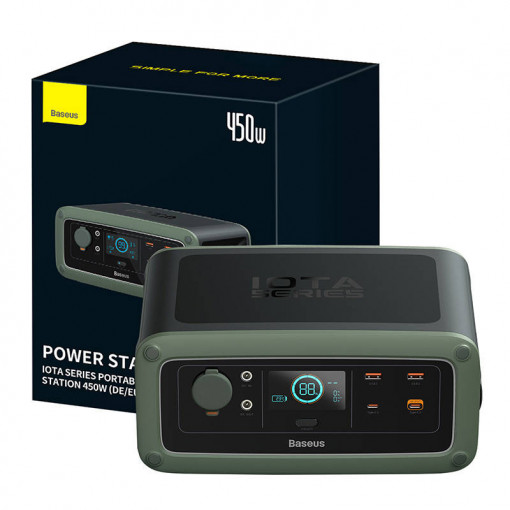 Centrala electrica portabila Baseus ioTa 450W 288Wh 90000mAh (verde) PPYT010206