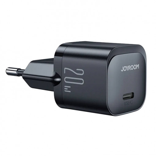 Mini incarcator PD 20W Cablu USB-C la Lightning Joyroom JR-TCF02 (negru)
