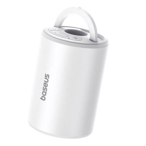 Pompa Aer Portabila Wireless Baseus PocketGo 240 l/min 4000Pa, Lanterna LED, Functie Dezumflare (Alba)
