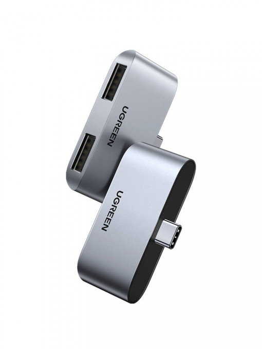 Adaptor UGREEN CM412, USB-C la 2x USB 3.0 (gri) 10912