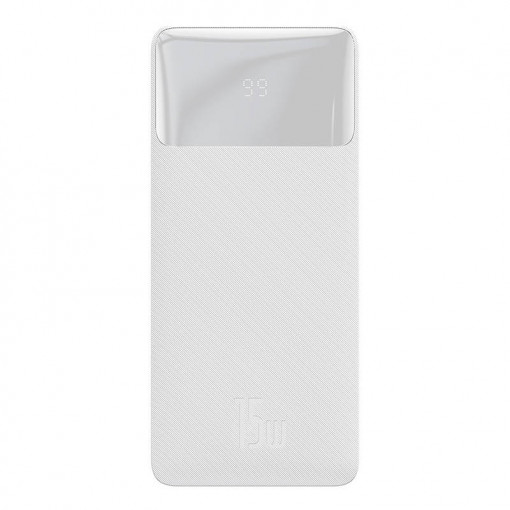 Baterie externa powerbank Baseus Bipow 30000mAh, 15W (alb) PPBD050202