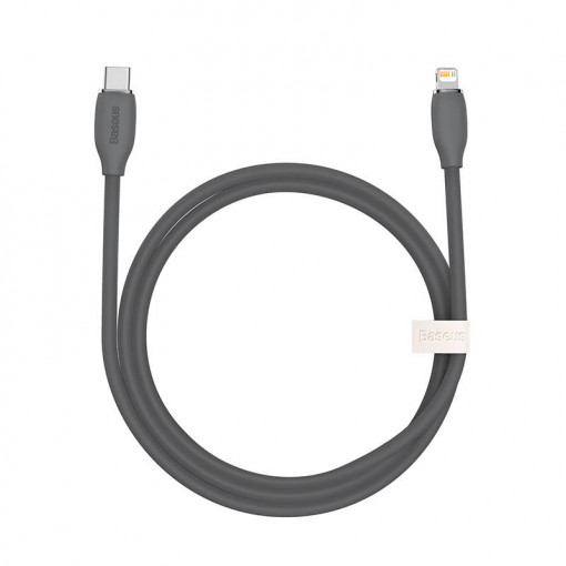 Cablu de date rapid BASEUS Jelly USB-C la Lightning 20W 2m (negru) CAGD020101