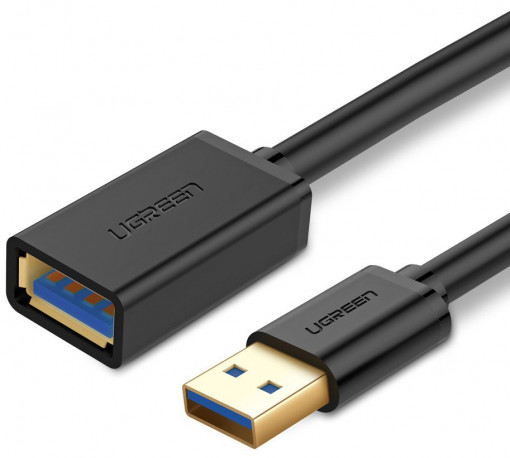 Cablu prelungitor USB 3.0 UGREEN US129 1m (negru) 10368
