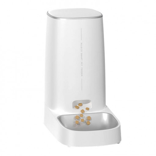 Hranitor Automat Smart Mancare Pentru Animale Rojeco 4L versiune WiFi cu un singur bol