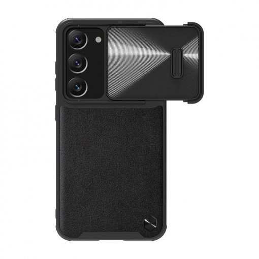 Husa Nillkin CamShield din piele pentru Samsung Galaxy S23 (neagra)