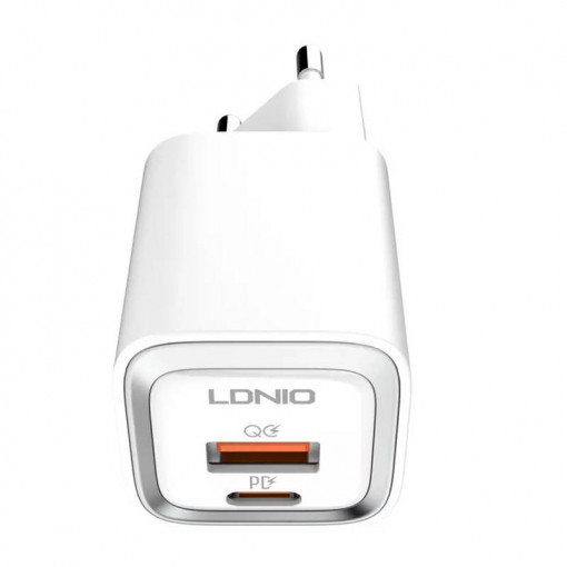 Incarcator de perete MFi LDNIO A2318M, USB-C+USB, USB-C la Lightning 20W
