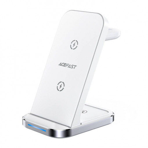 Incarcator Wireless Inductiv Cu Suport 3in1 Qi Acefast E15 15W (alb)
