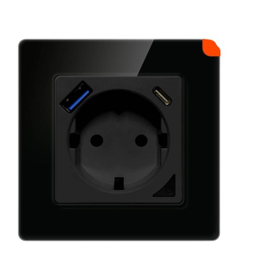 Priza Inteligenta WiFi Avatto N-WOT10-USB-B TUYA USB USB-C (Negru)