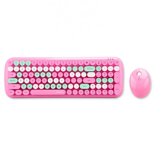 Set tastatura + mouse wireless MOFII Candy XR 2.4G (roz) SMK-646390AG