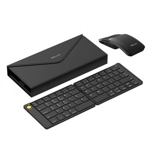Set tastatura pliabila wireless Delux KF10 si mouse MF10PR