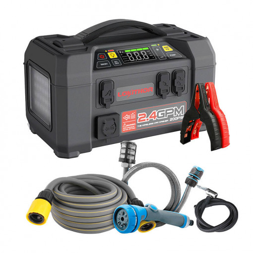 Acumulator extern pentru pornire/incarcare auto 5in1 Lokithor AW401 20000mAh, 2500A, compresor 10-150 PSI