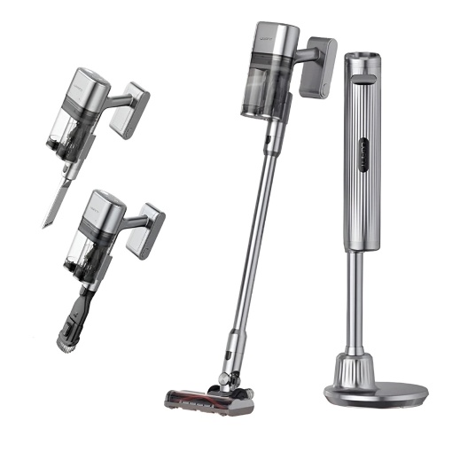 Aspirator Vertical Wireless cu Statie UWANT V100, Putere Aspirare 200AW 50kPa Max 0.45L (Gri)