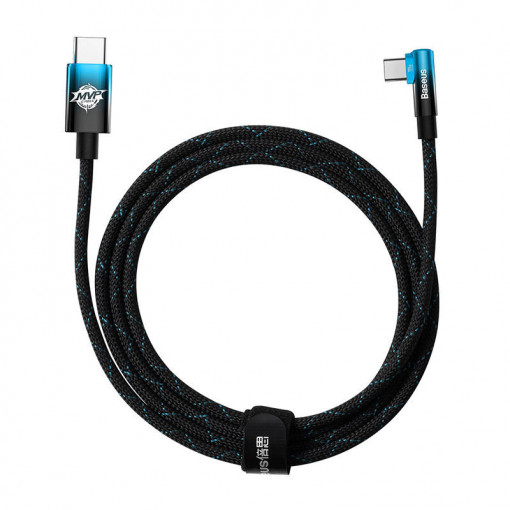 Cablu de date rapid USB-C la USB-C Baseus MVP2, 100 W, 2 m (negru / albastru) CAVP000721