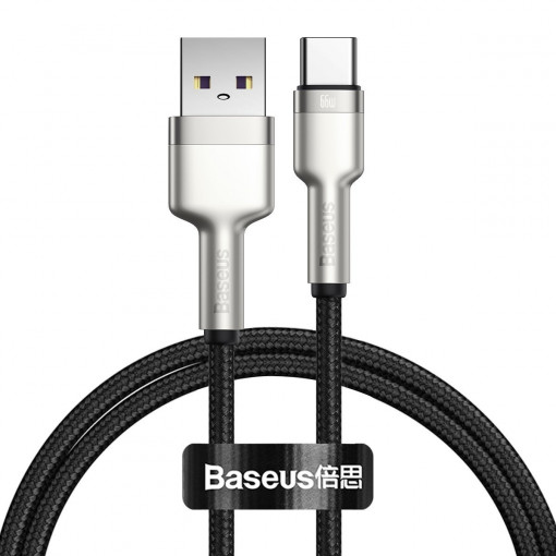 Cablu de date rapid USB la USB-C Baseus Cafule, 66W, 1m (negru) CAKF000101