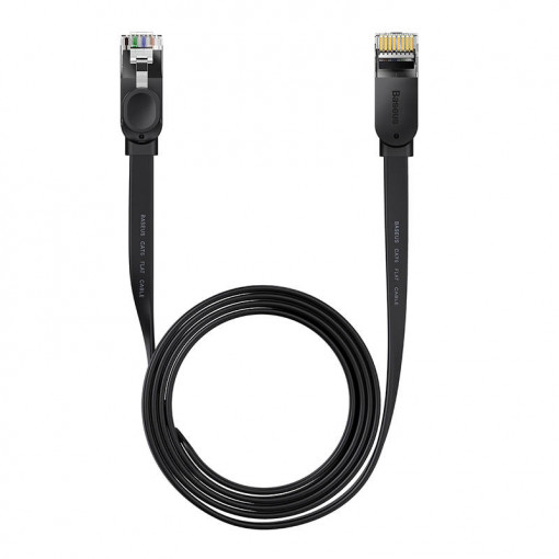 Cablu de retea Baseus Ethernet RJ45, 1 Gbps, 2m (negru) WKJS000101